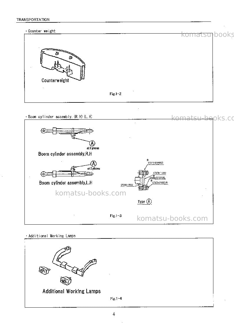 Komatsu pc400lc-6jpn-offset boom, excel Field assembly manual cover Page 7 Komatsu pc400lc-6jpn-offset boom, excel Field assembly manual cover Page 7