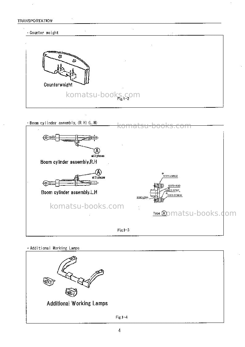Komatsu pc400lc-6jpn--50c degree, offset boom spec Field assembly manual cover Page 7 Komatsu pc400lc-6jpn--50c degree, offset boom spec Field assembly manual cover Page 7