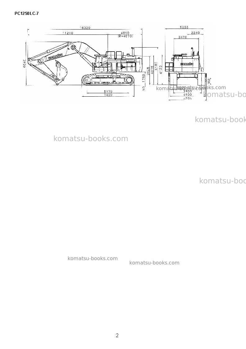 Komatsu pc1250sp-7jpn Field assembly manual cover Page 7
