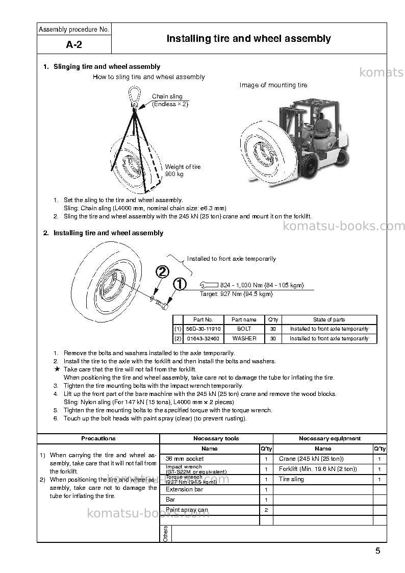 Komatsu hm300-1jpn Field assembly manual cover Page 7 Komatsu hm300-1jpn Field assembly manual cover Page 7