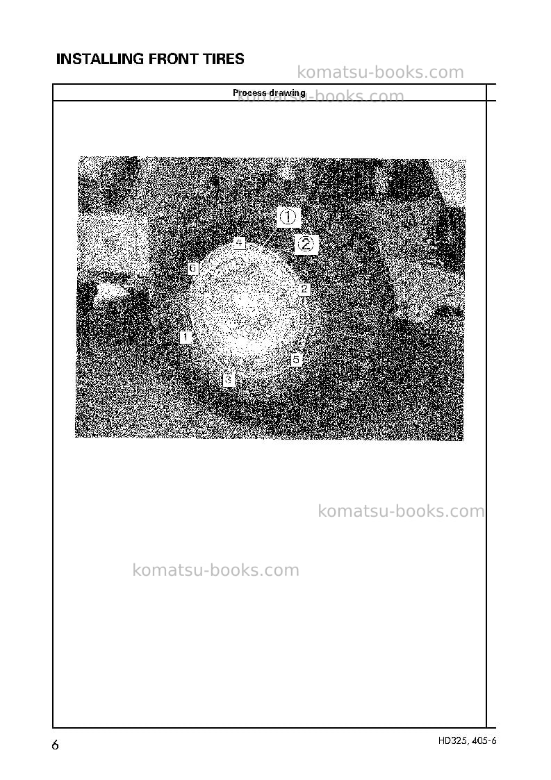 Komatsu hd325-6jpn Field assembly manual cover Page 7 Komatsu hd325-6jpn Field assembly manual cover Page 7