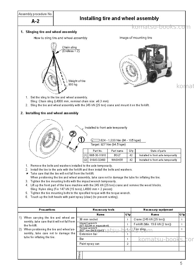 Komatsu hm350-1jpn Field assembly manual cover Page 7 Komatsu hm350-1jpn Field assembly manual cover Page 7