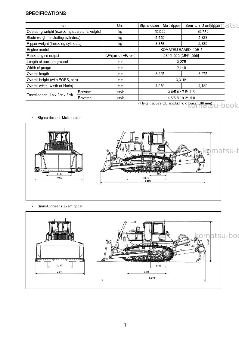 Komatsu d155ax-6jpn Field assembly manual cover Page 7 Komatsu d155ax-6jpn Field assembly manual cover Page 7
