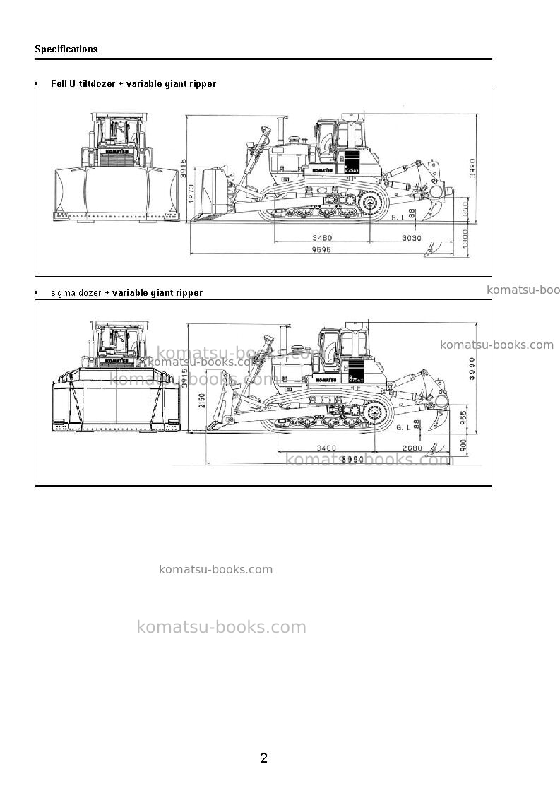 Komatsu d275a-5jpn-r Field assembly manual cover Page 7 Komatsu d275a-5jpn-r Field assembly manual cover Page 7