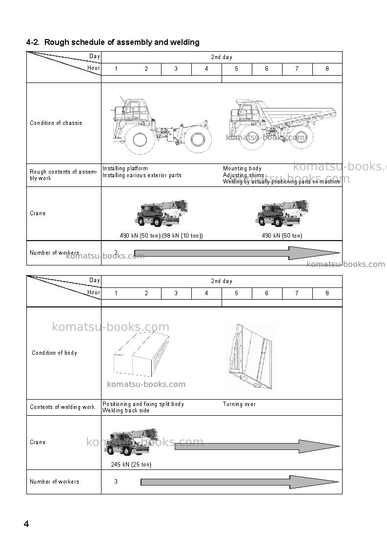 Komatsu hd605-7jpn-r Field assembly manual cover Page 7