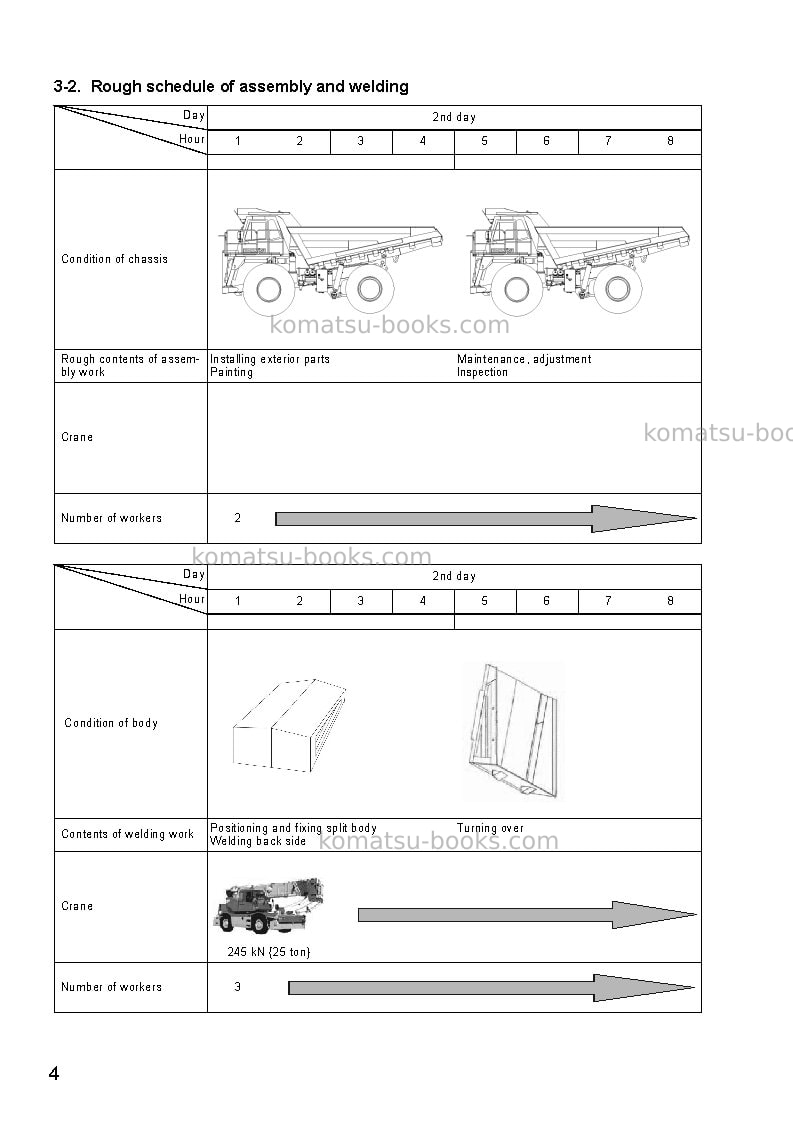 Komatsu hd325-7jpn-r Field assembly manual cover Page 7