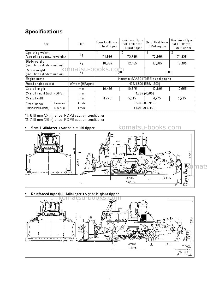 Komatsu d375a-6jpn Field assembly manual cover Page 7