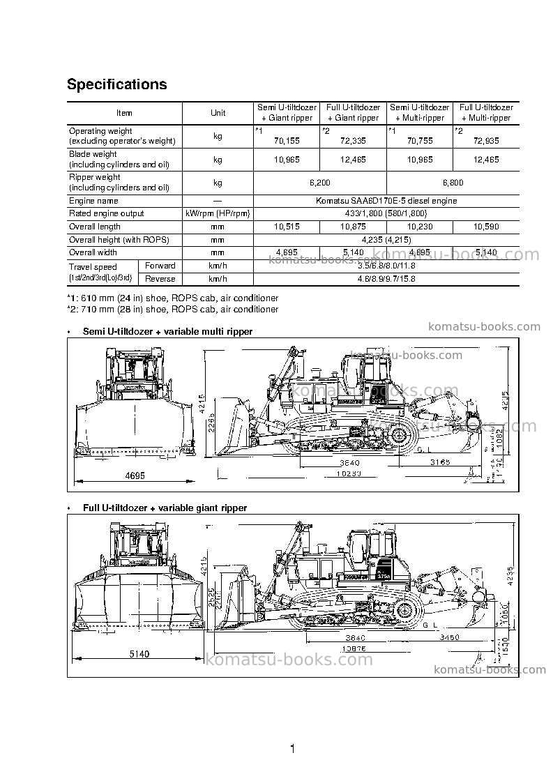 Komatsu d375a-6jpn-r Field assembly manual cover Page 7