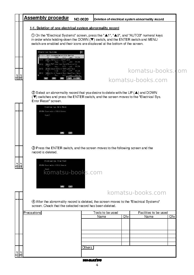 Komatsu wa380-7jpn Field assembly manual cover Page 7 Komatsu wa380-7jpn Field assembly manual cover Page 7
