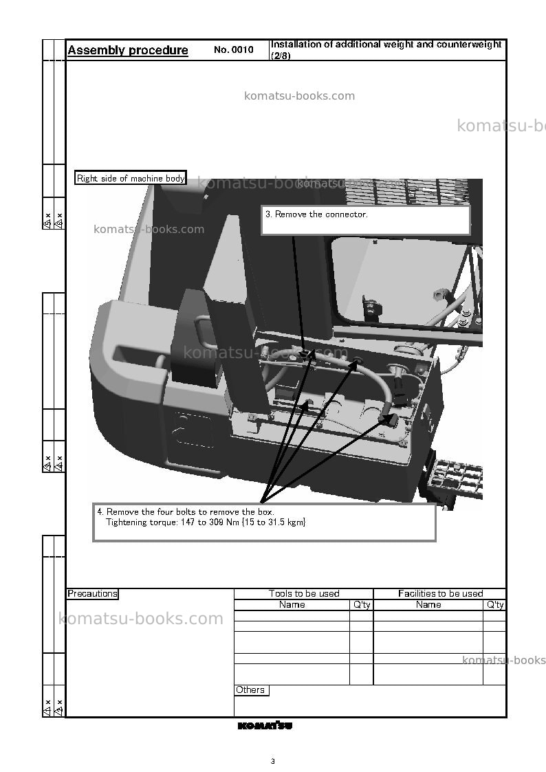 Komatsu wa500-7jpn Field assembly manual cover Page 7 Komatsu wa500-7jpn Field assembly manual cover Page 7