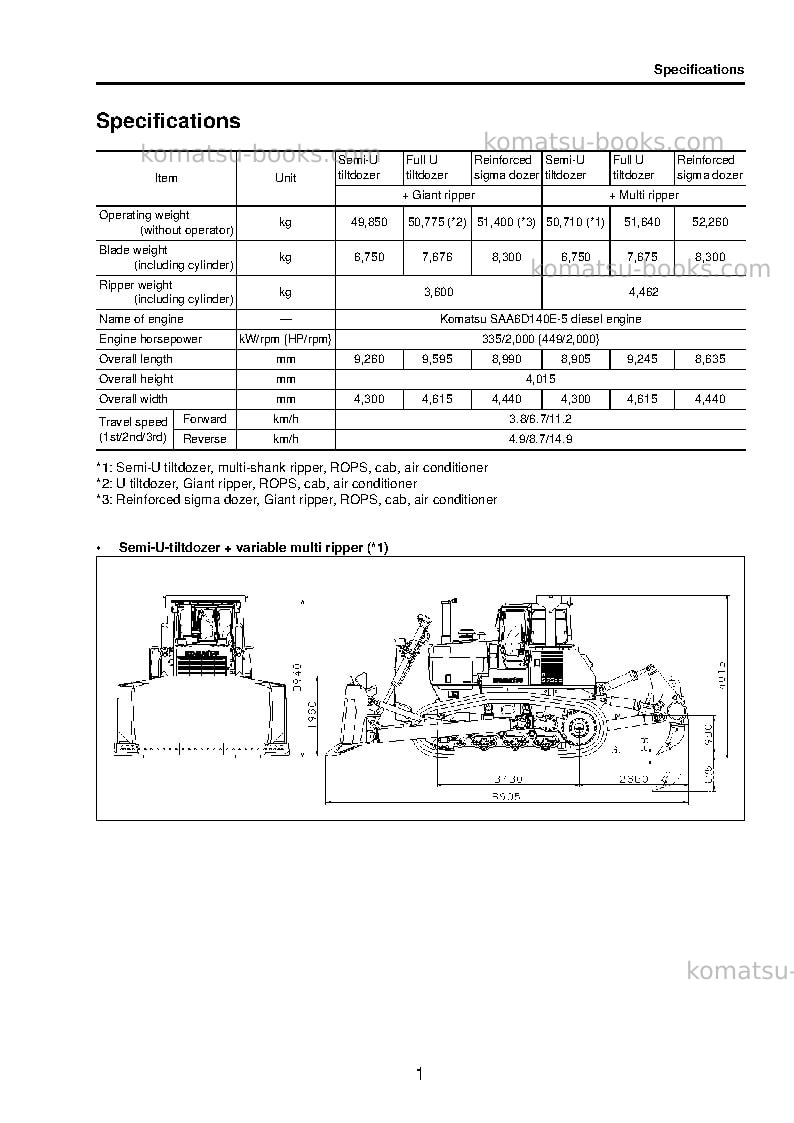 Komatsu d275ax-5jpn-e0 Field assembly manual cover Page 7
