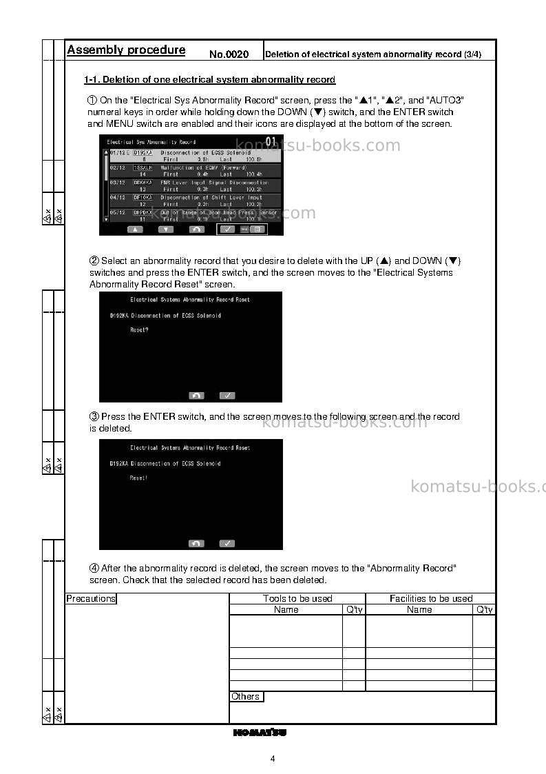 Komatsu wa470-8jpn Field assembly manual cover Page 7 Komatsu wa470-8jpn Field assembly manual cover Page 7