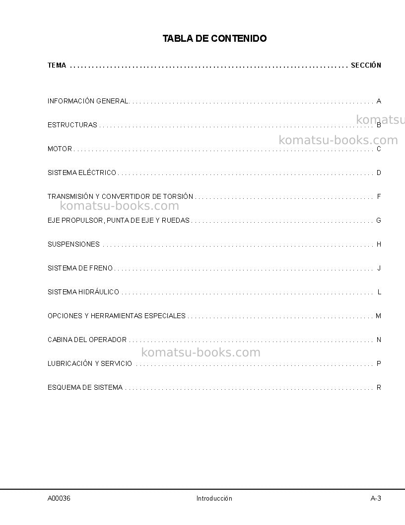 Komatsu hd1500-7usa-w/ sda12v160 Reparación y mantenimiento cover Page 7 Komatsu hd1500-7usa-w/ sda12v160 Reparación y mantenimiento cover Page 7