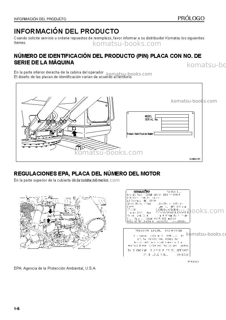 Komatsu pc350lc-8bra Manual de operación cover Page 7