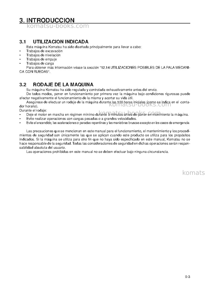 Komatsu wd900-3jpn Manual de operación cover Page 7