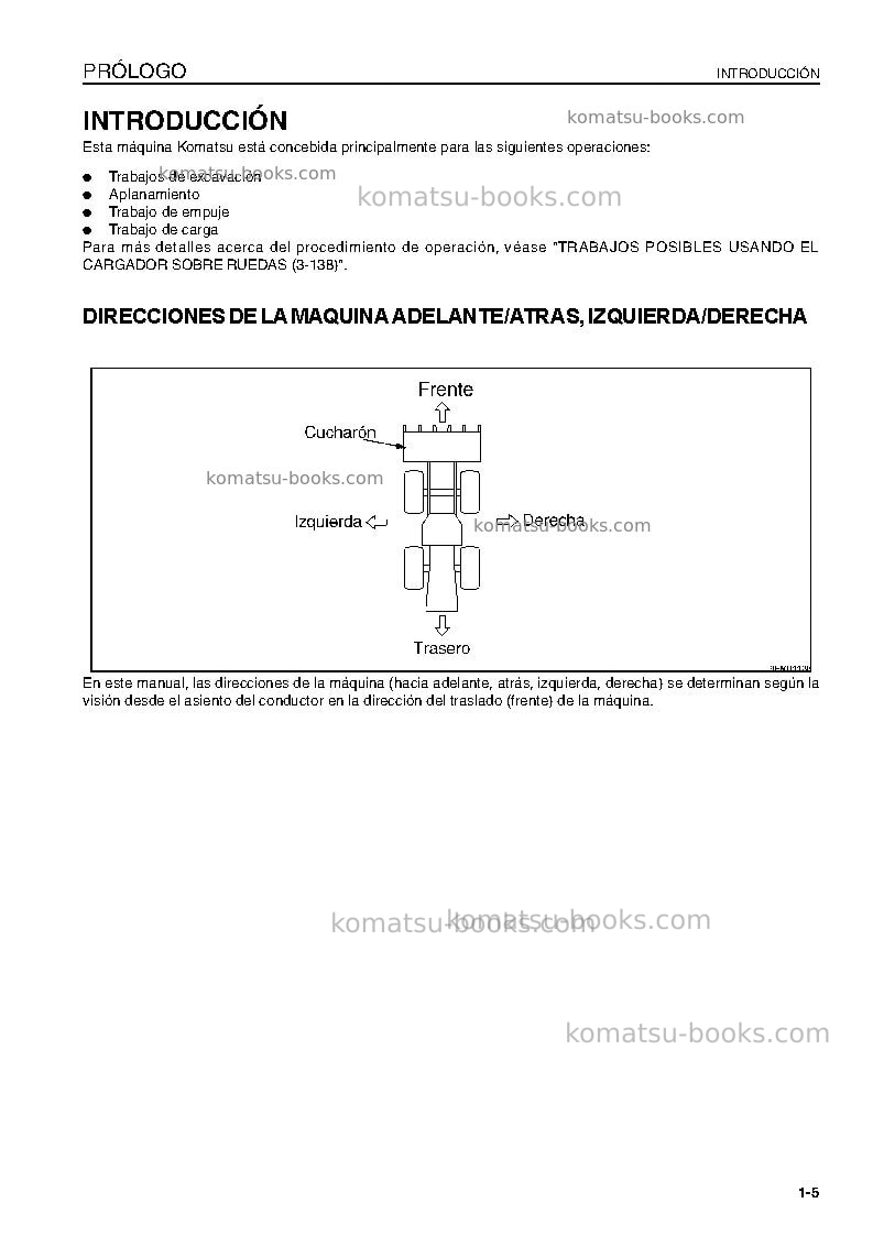 Komatsu wa500-6jpn Manual de operación cover Page 7