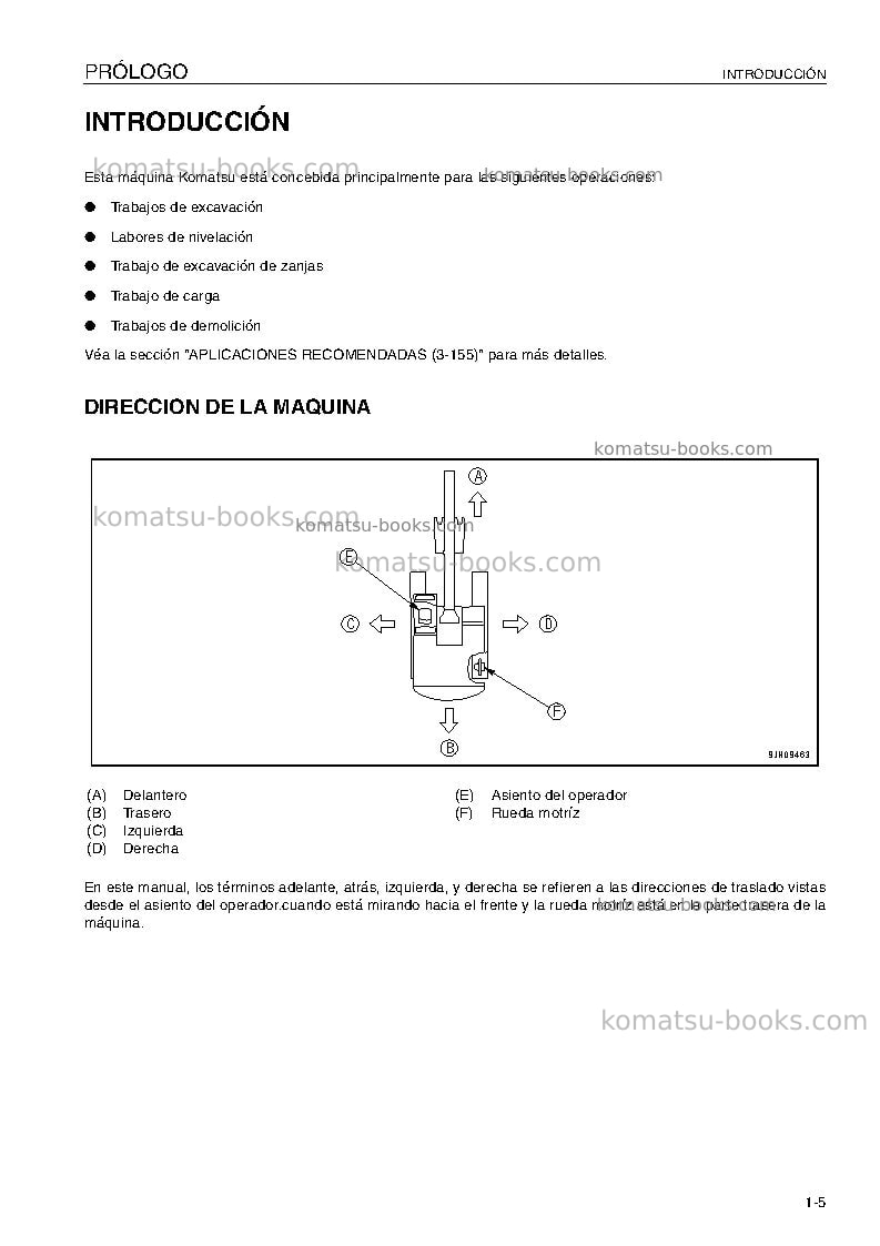 Komatsu pc200lc-8usa Manual de operación cover Page 7