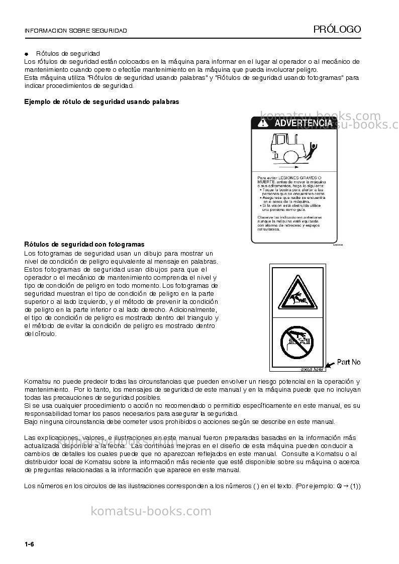 Komatsu wa320-6jpn Manual de operación cover Page 7