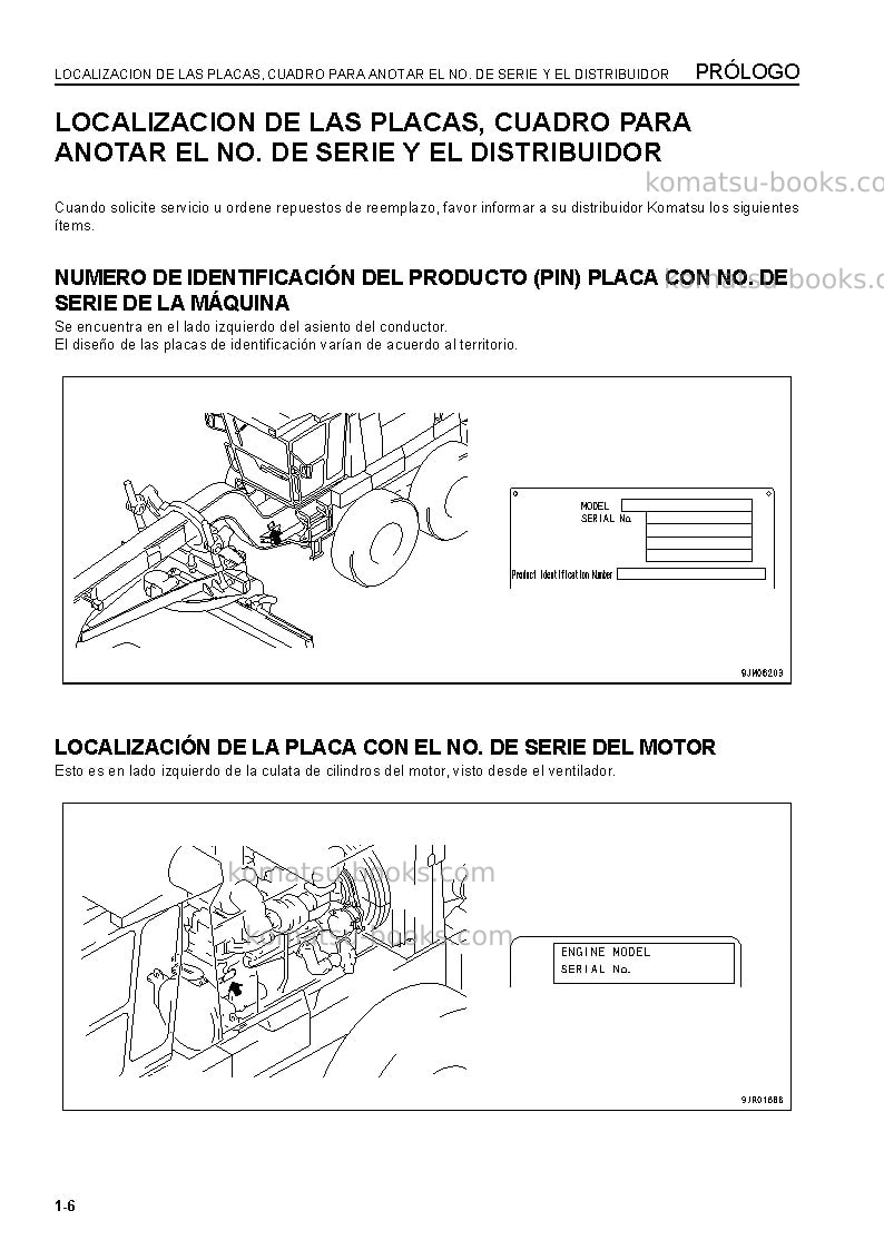 Komatsu gd825a-2jpn Manual de operación cover Page 7