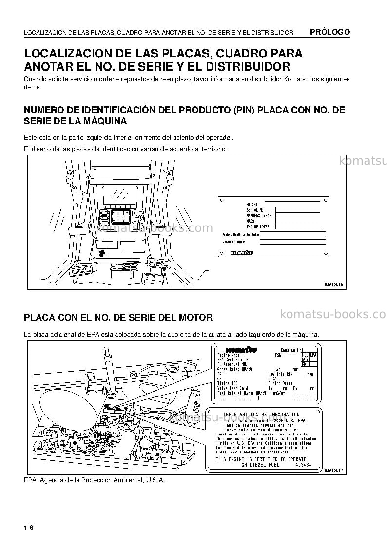 Komatsu d65ex-16jpn Manual de operación cover Page 7