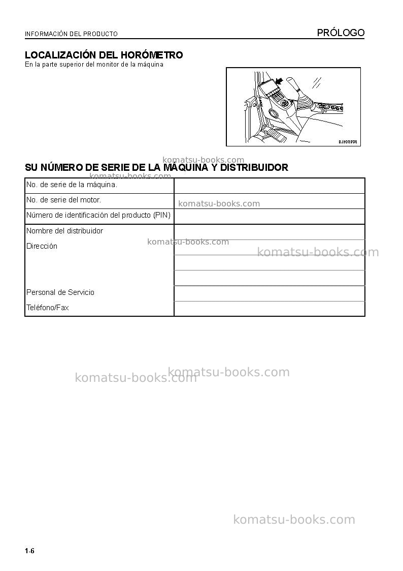 Komatsu pc220lc-8jpn-work equipment grease 100h Manual de operación cover Page 7 Komatsu pc220lc-8jpn-work equipment grease 100h Manual de operación cover Page 7