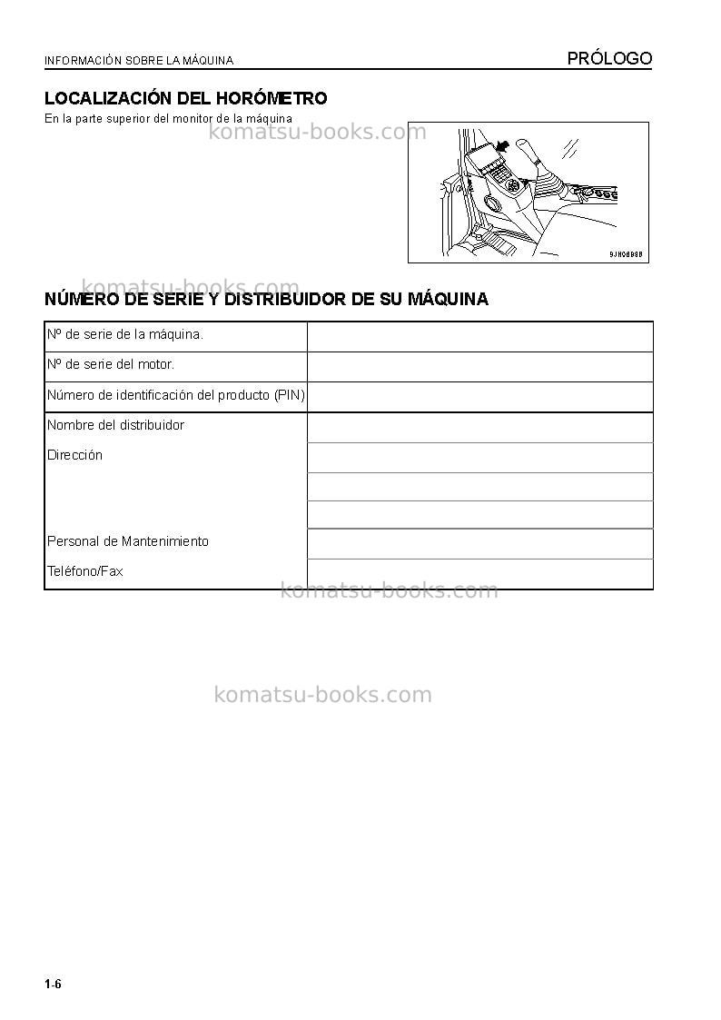 Komatsu pc350-8jpn Manual de operación cover Page 7 Komatsu pc350-8jpn Manual de operación cover Page 7