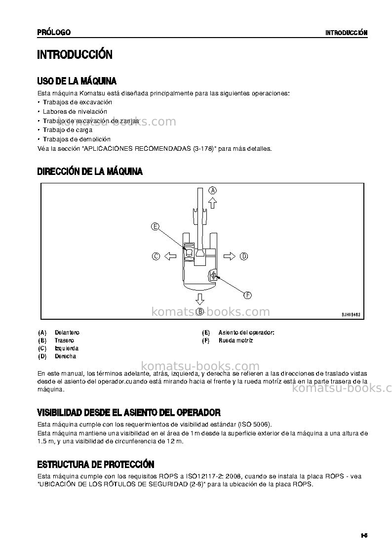 Komatsu hb215lc-1jpn-hybrid greasing interval 500 hour Manual de operación cover Page 7