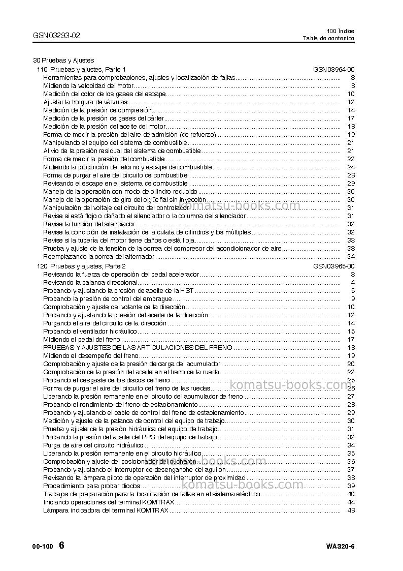 Komatsu wa320-6jpn Reparación y mantenimiento cover Page 7