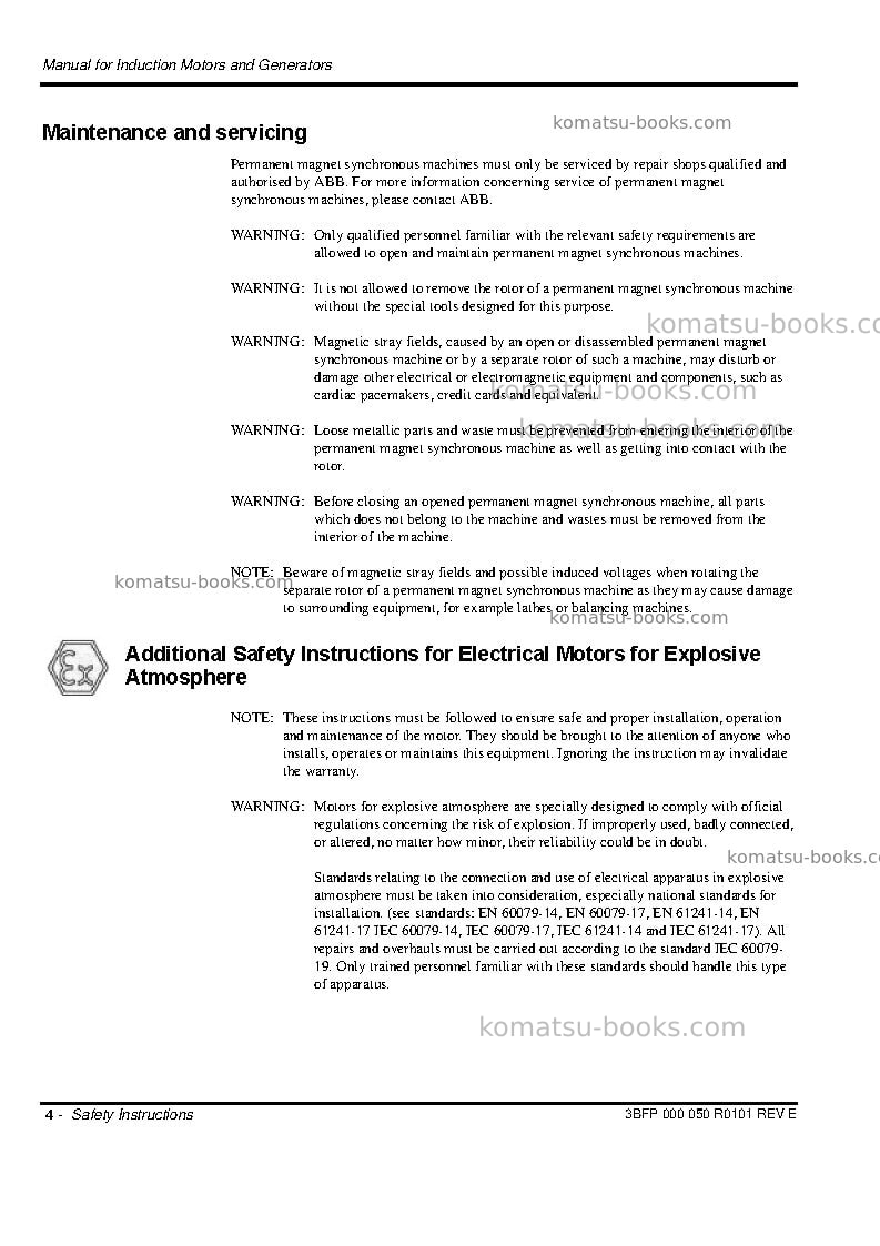 Komatsu pc3000e-6deu Operation manual cover Page 7 Komatsu pc3000e-6deu Operation manual cover Page 7