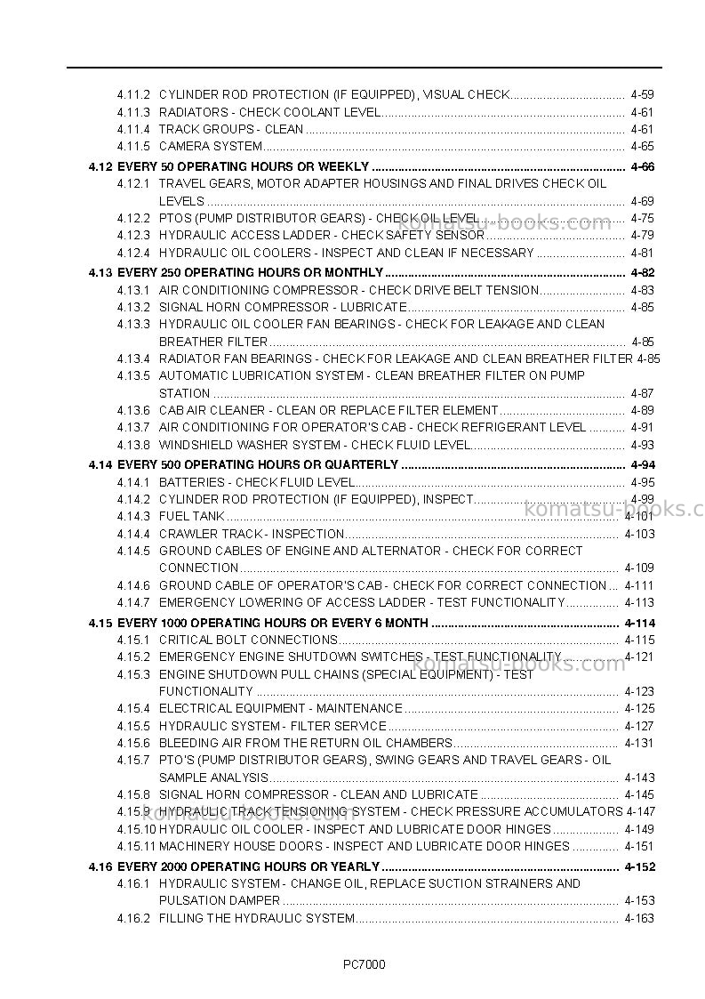 Komatsu pc7000-6deu Operation manual cover Page 7 Komatsu pc7000-6deu Operation manual cover Page 7