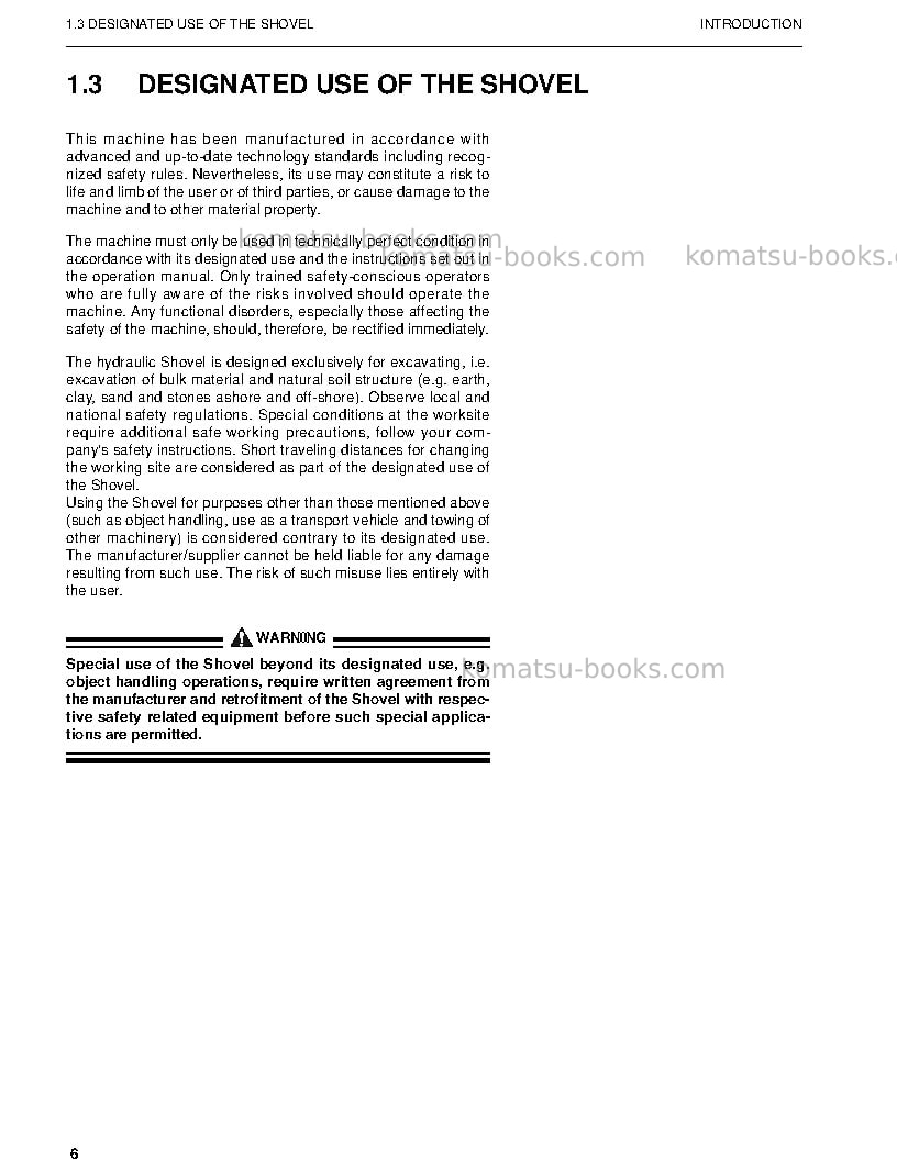 Komatsu pc8000-6deu Repair & maintenance cover Page 7 Komatsu pc8000-6deu Repair & maintenance cover Page 7