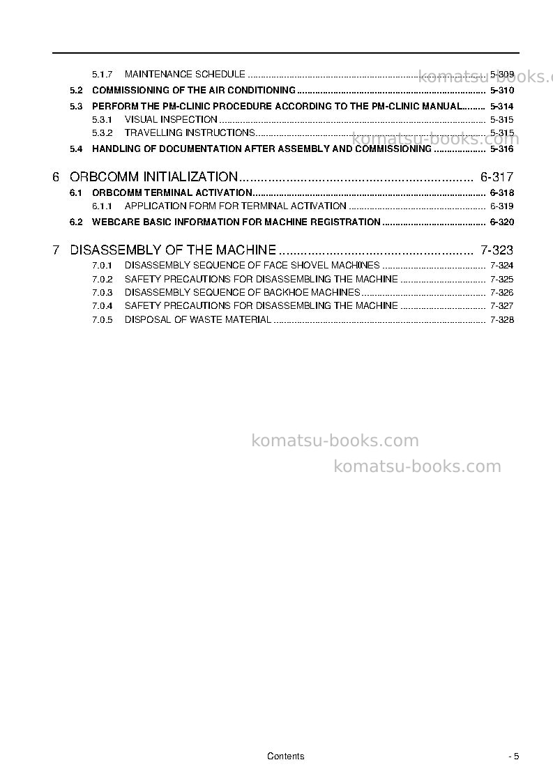 Komatsu pc4000-6deu Field assembly manual cover Page 7 Komatsu pc4000-6deu Field assembly manual cover Page 7