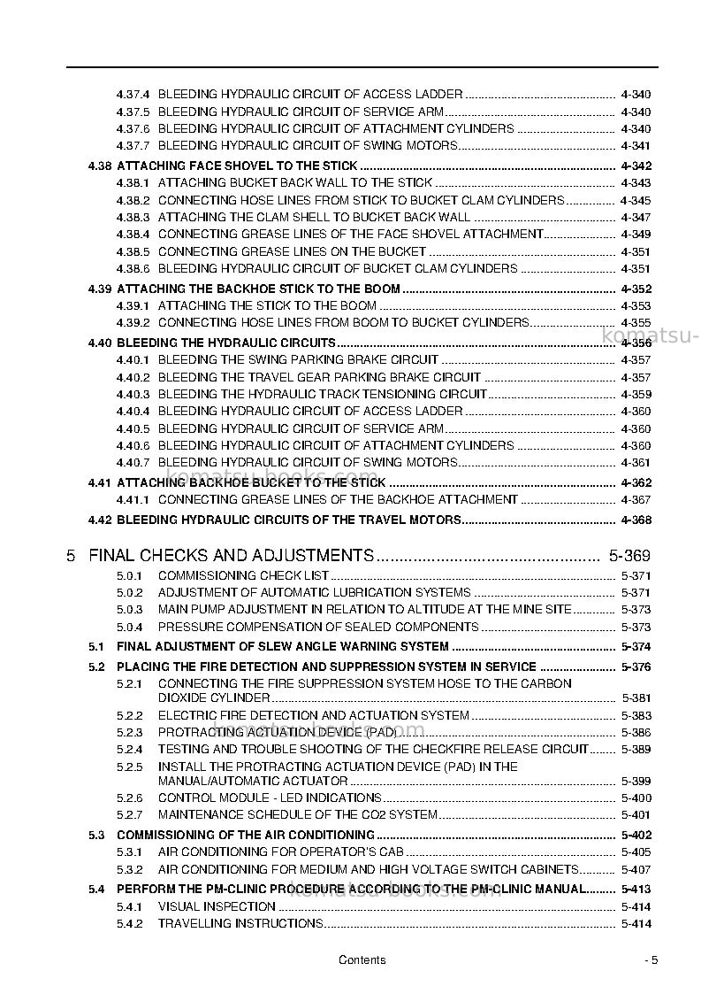Komatsu pc8000e-6deu Field assembly manual cover Page 7
