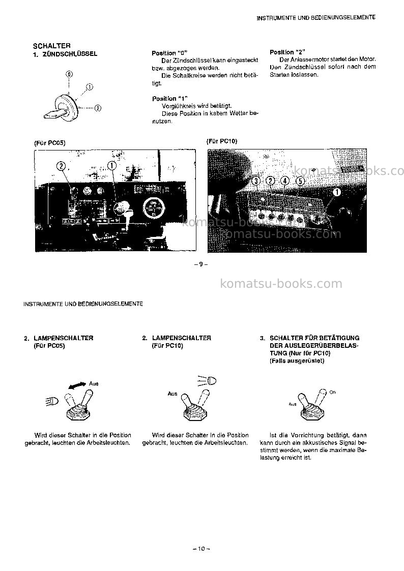 Komatsu pc10-6ita Betriebsanleitung Titelseite Seite 7
