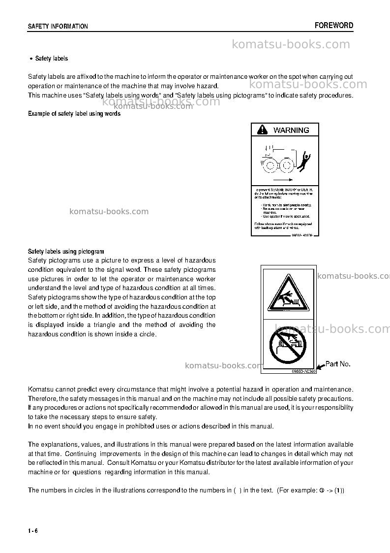 Komatsu gd675-3jpn-for n. america Operation manual cover Page 7