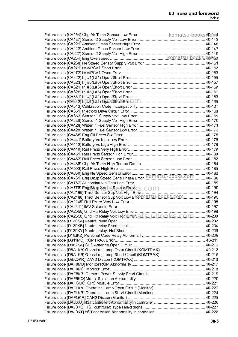 Komatsu d61ex-23bra-m0 Repair & maintenance cover Page 7 Komatsu d61ex-23bra-m0 Repair & maintenance cover Page 7