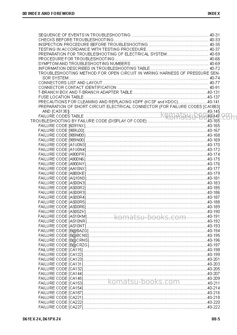 Komatsu d61px-24bra Repair & maintenance cover Page 7 Komatsu d61px-24bra Repair & maintenance cover Page 7