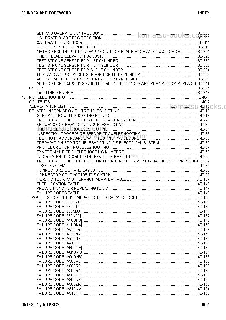 Komatsu d51exi-24bra Repair & maintenance cover Page 7 Komatsu d51exi-24bra Repair & maintenance cover Page 7