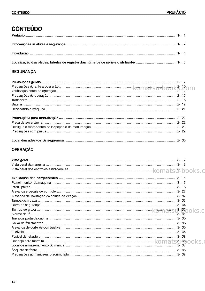 Komatsu wd900-3jpn Manual de operação capa Página 7
