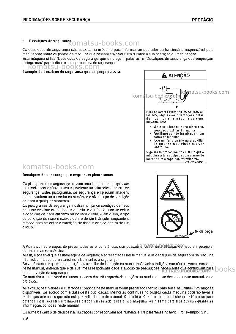 Komatsu gd825a-2jpn Manual de operação capa Página 7 Komatsu gd825a-2jpn Manual de operação capa Página 7