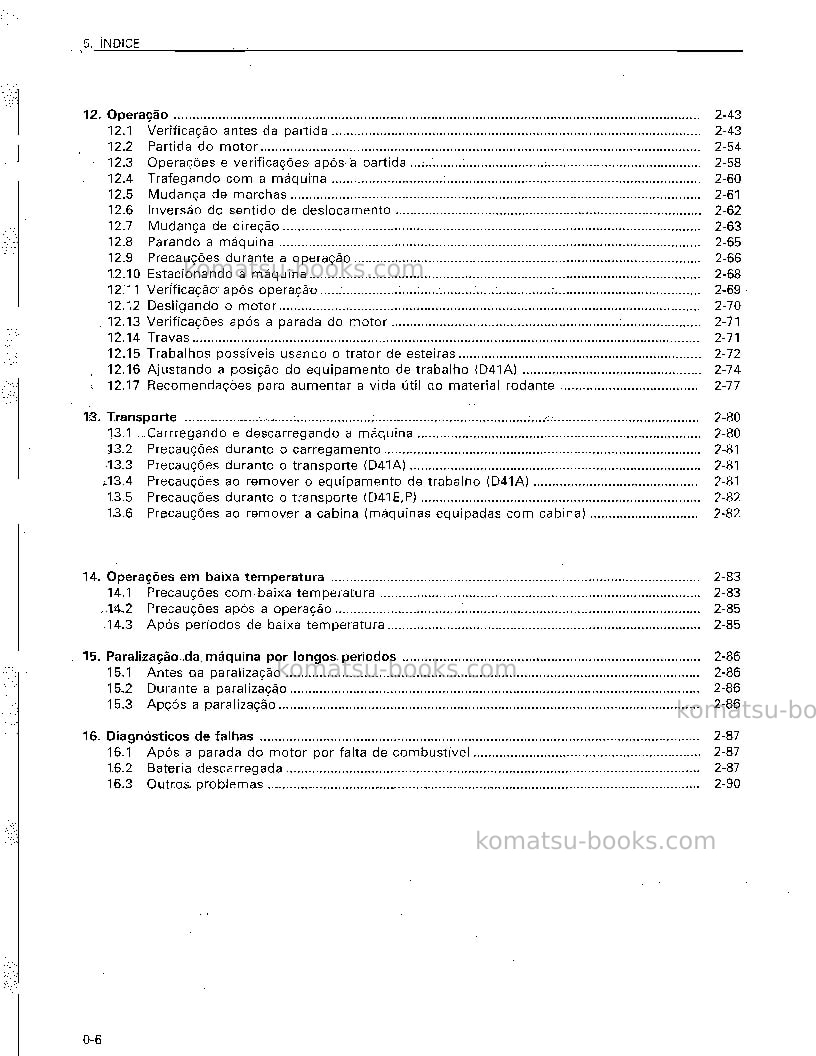 Komatsu d41a-6jpn Manual de operação capa Página 7 Komatsu d41a-6jpn Manual de operação capa Página 7