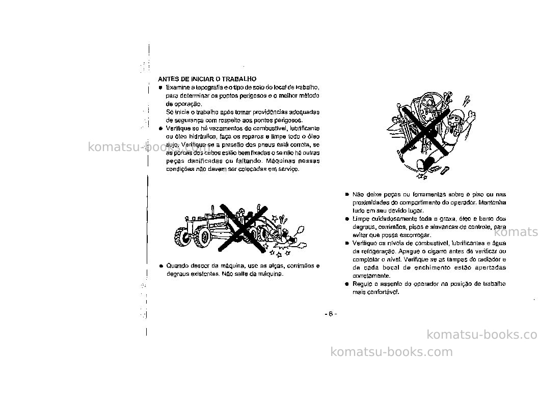 Komatsu gd511a-1jpn Manual de operação capa Página 7 Komatsu gd511a-1jpn Manual de operação capa Página 7