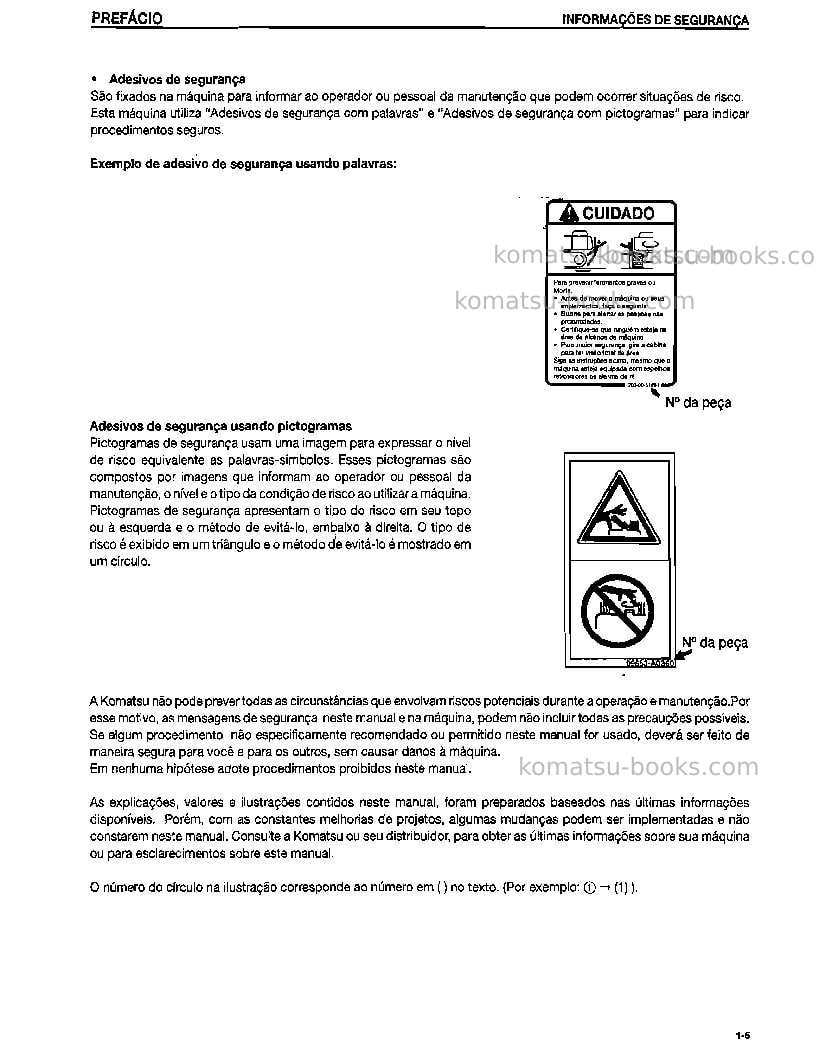 Komatsu d61px-12bra Manual de operação capa Página 7 Komatsu d61px-12bra Manual de operação capa Página 7