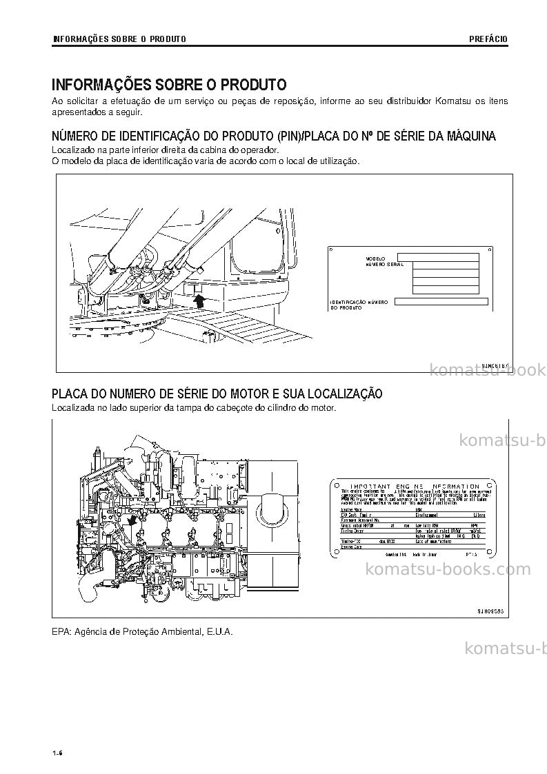Komatsu pc600lc-8jpn Manual de operação capa Página 7 Komatsu pc600lc-8jpn Manual de operação capa Página 7