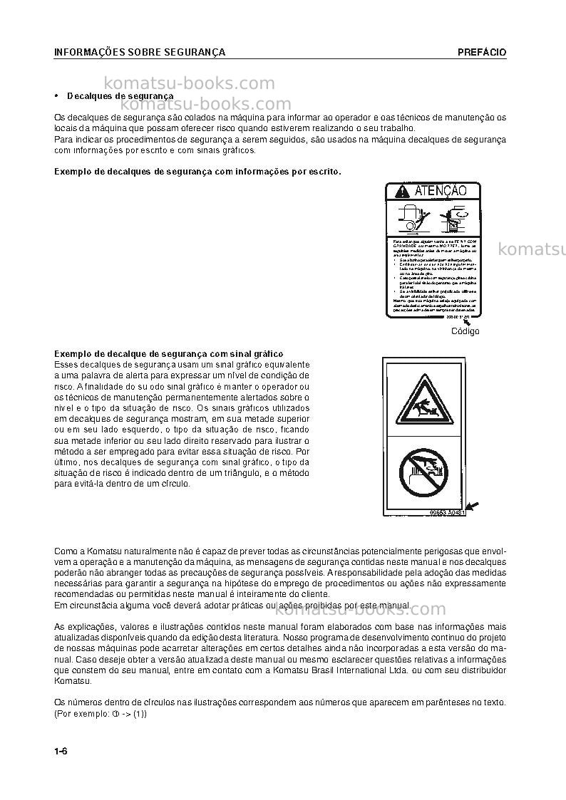 Komatsu d475a-5jpn-e0 Manual de operação capa Página 7