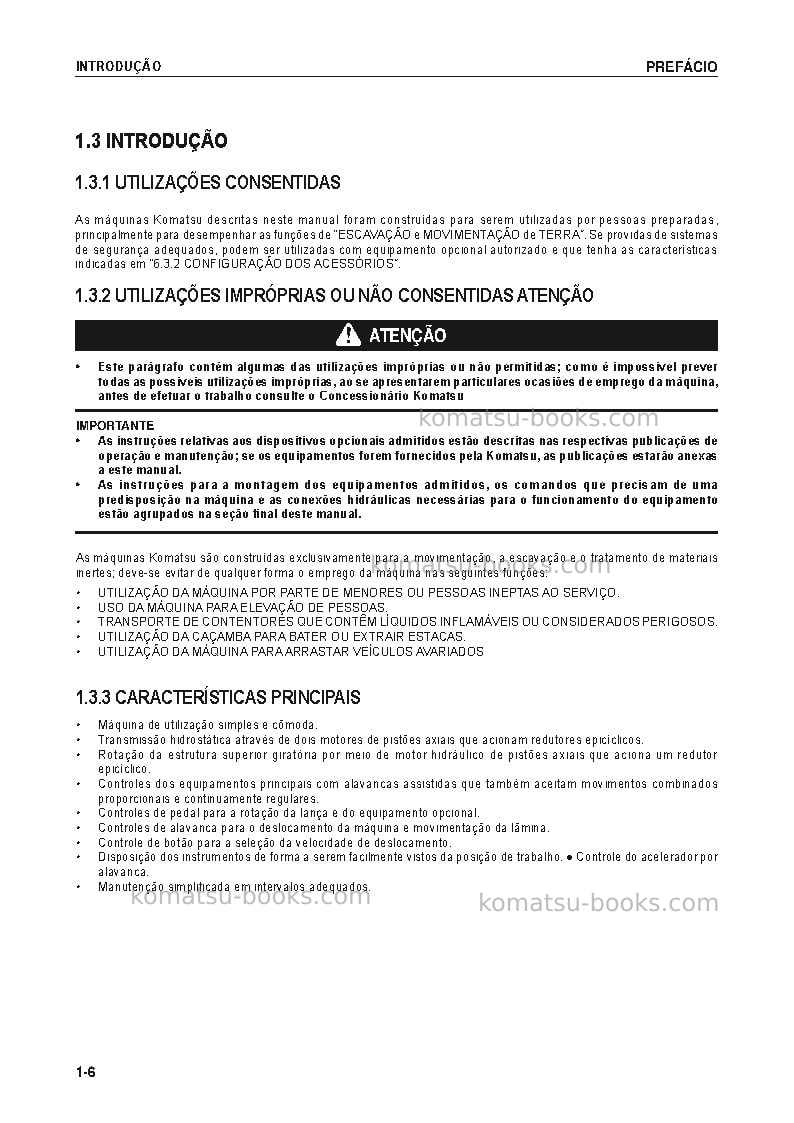 Komatsu pc55mr-3jpn Manual de operação capa Página 7