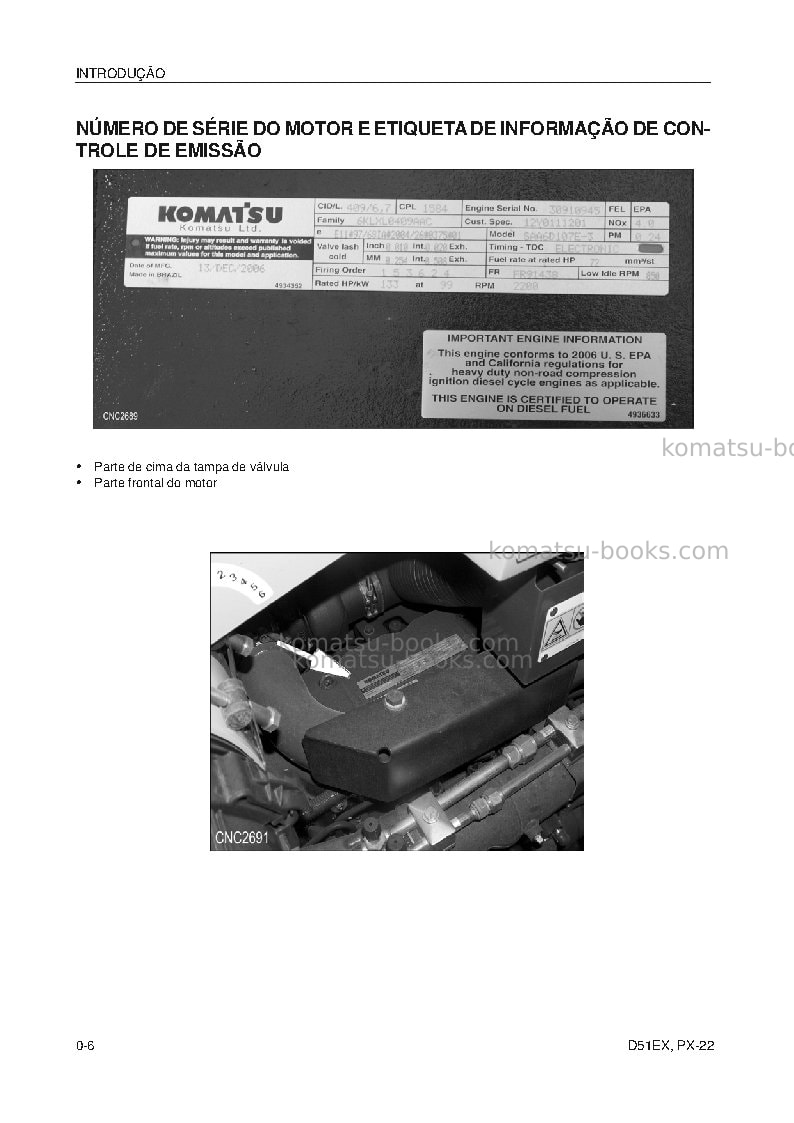 Komatsu d51ex-22bra Manual de operação capa Página 7