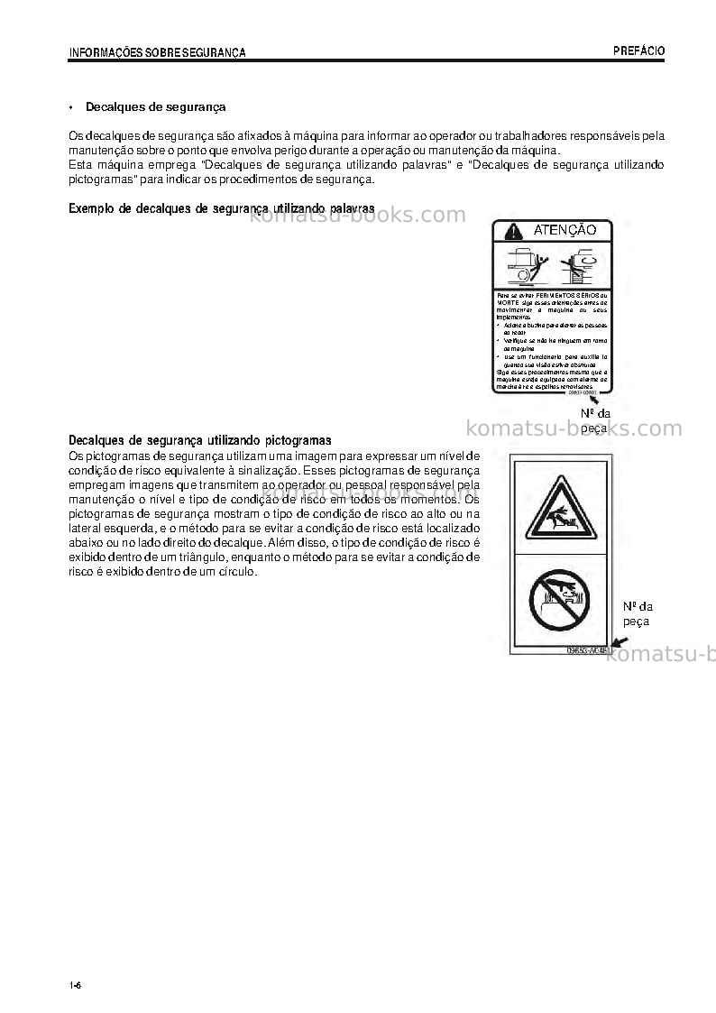 Komatsu pc138uslc-8jpn Manual de operação capa Página 7 Komatsu pc138uslc-8jpn Manual de operação capa Página 7