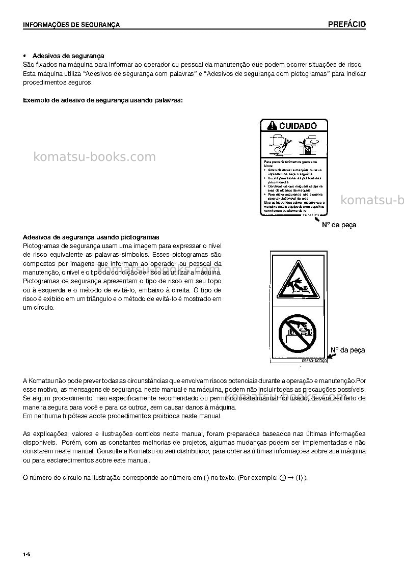 Komatsu d61px-15bra-e0 Manual de operação capa Página 7 Komatsu d61px-15bra-e0 Manual de operação capa Página 7