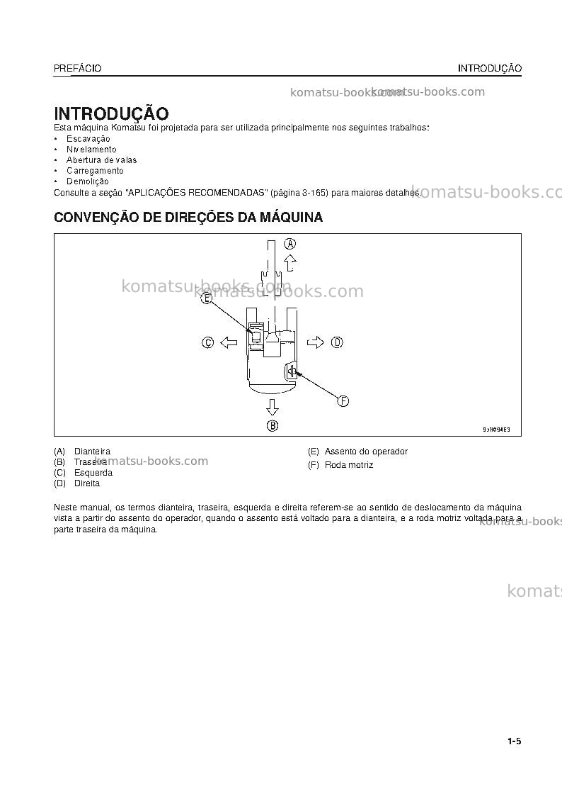 Komatsu pc450-8jpn-work equipment grease 100h Manual de operação capa Página 7 Komatsu pc450-8jpn-work equipment grease 100h Manual de operação capa Página 7